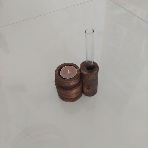 photo 2025 03 26 13 39 54 گلدان و شمعدان چوبی دستساز تزیینی